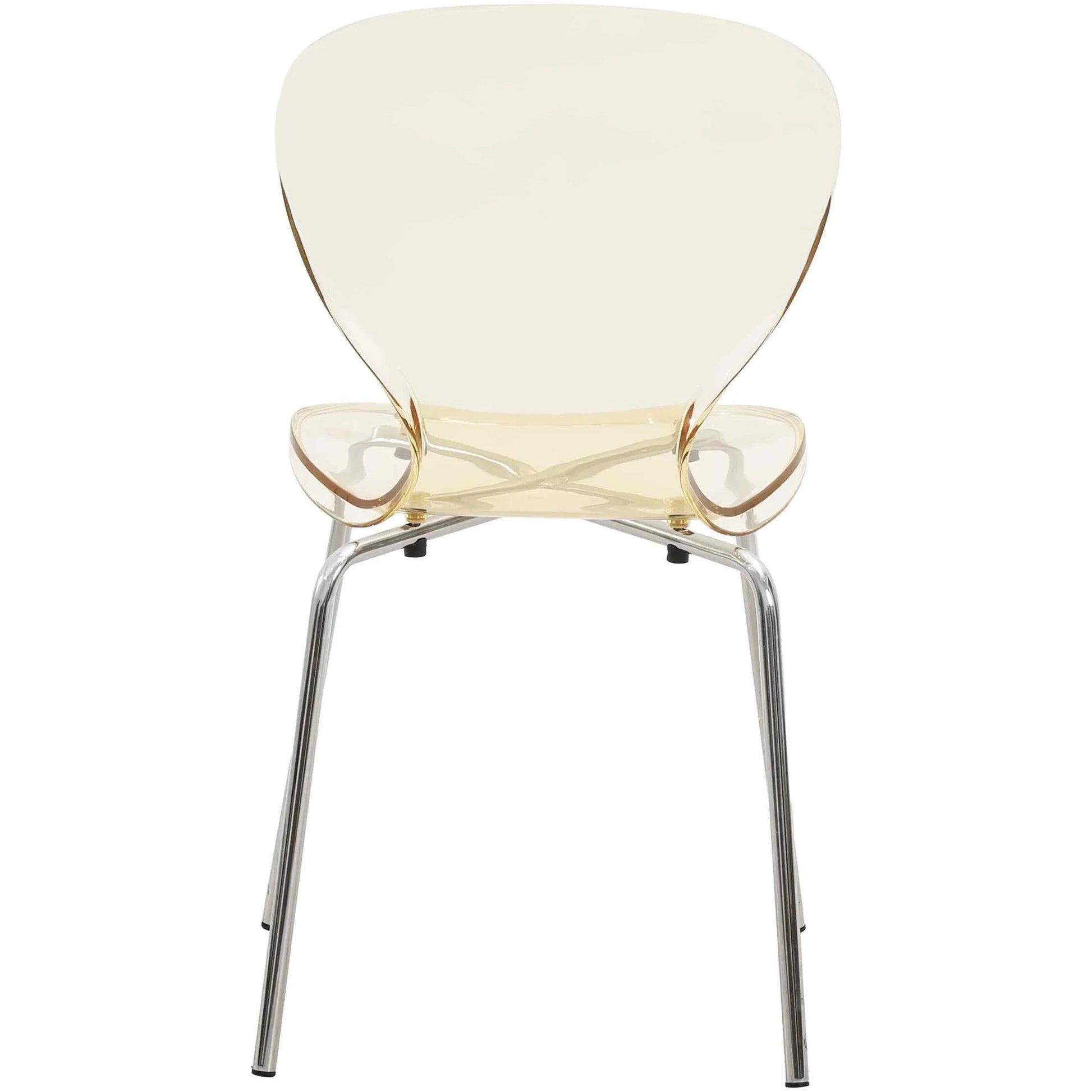 Modern Oyster Transparent Side Chair Set of 4 - Elax Furniture