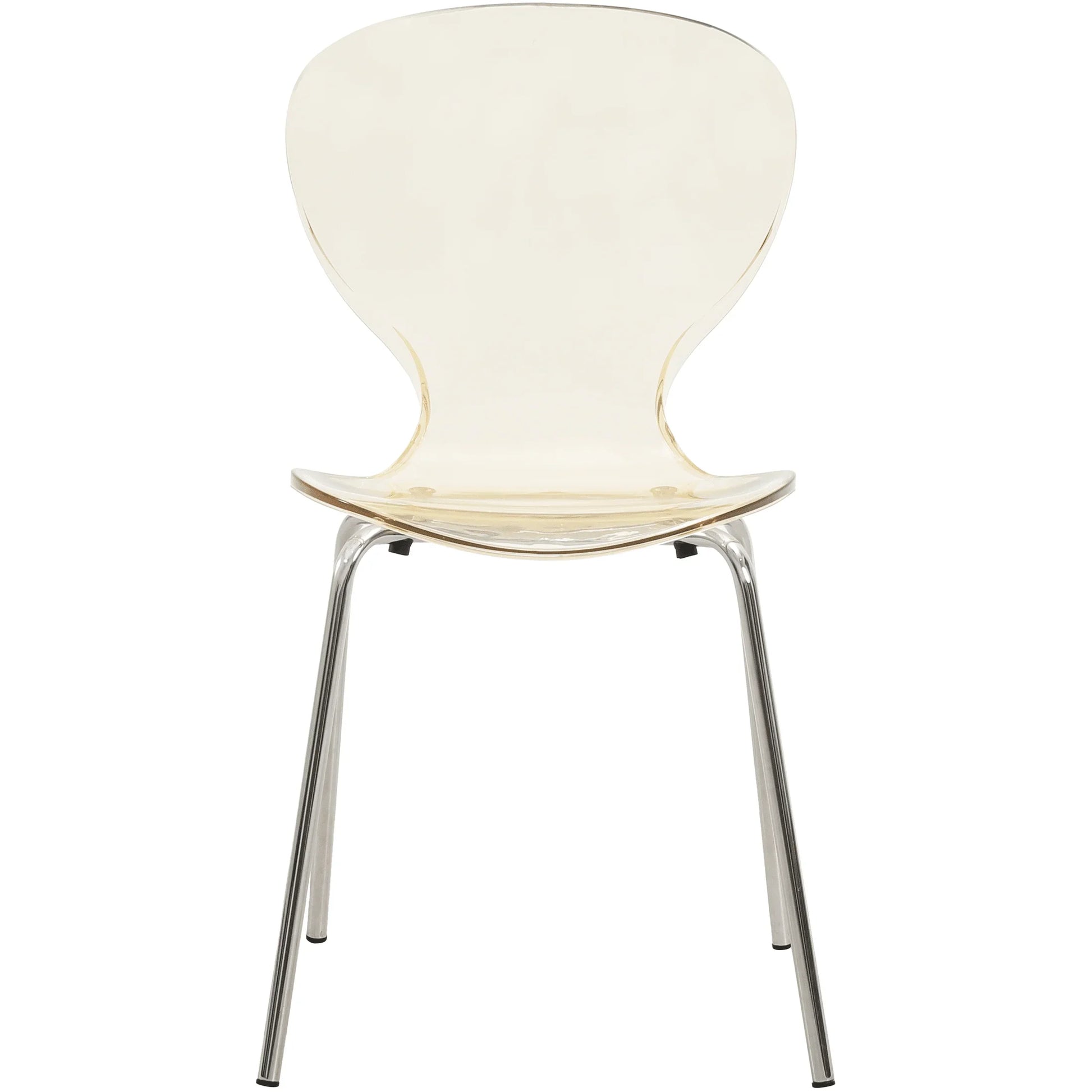 Oyster Modern Dining Side Chair with Chrome Legs - Elax Furniture