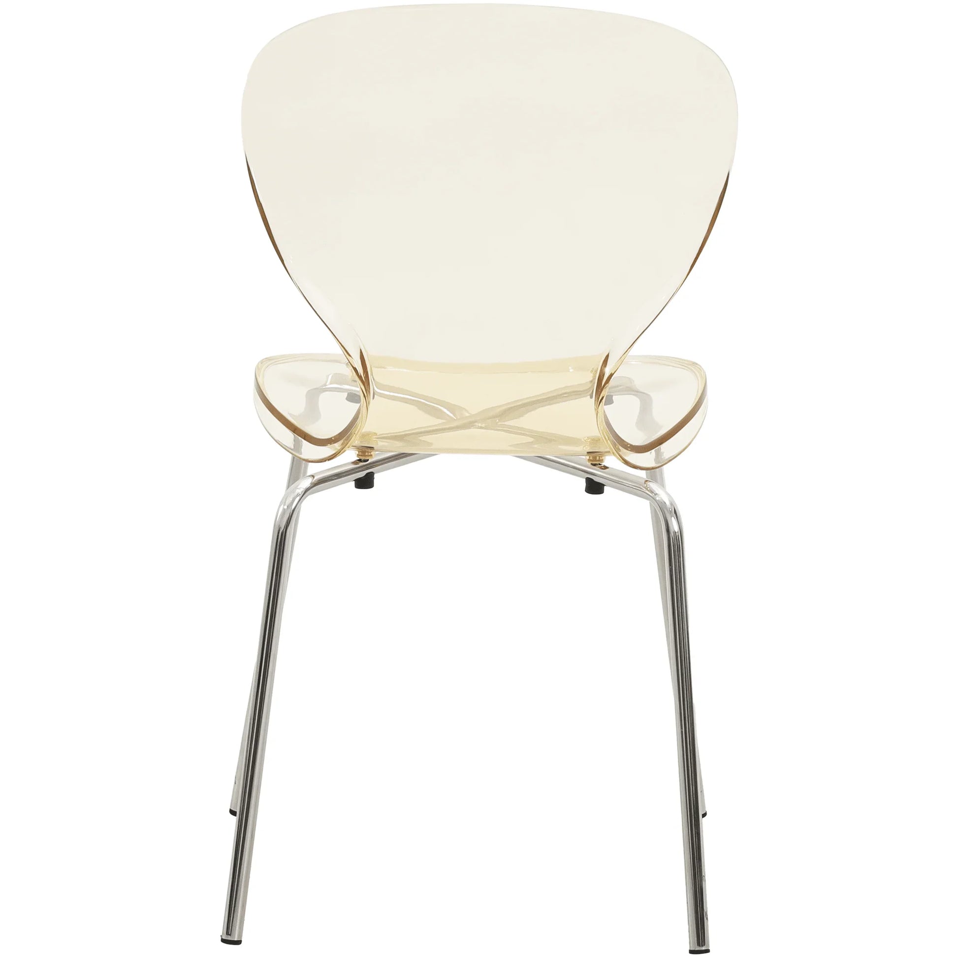 Oyster Modern Dining Side Chair with Chrome Legs - Elax Furniture
