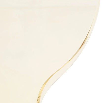 Oyster Modern Transparent Side Chart in White Base - Elax Furniture