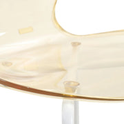 Oyster Modern Transparent Side Chart in White Base - Elax Furniture