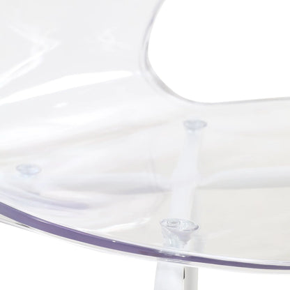 Oyster Modern Transparent Side Chair in White Base Set of 2 - Elax Furniture