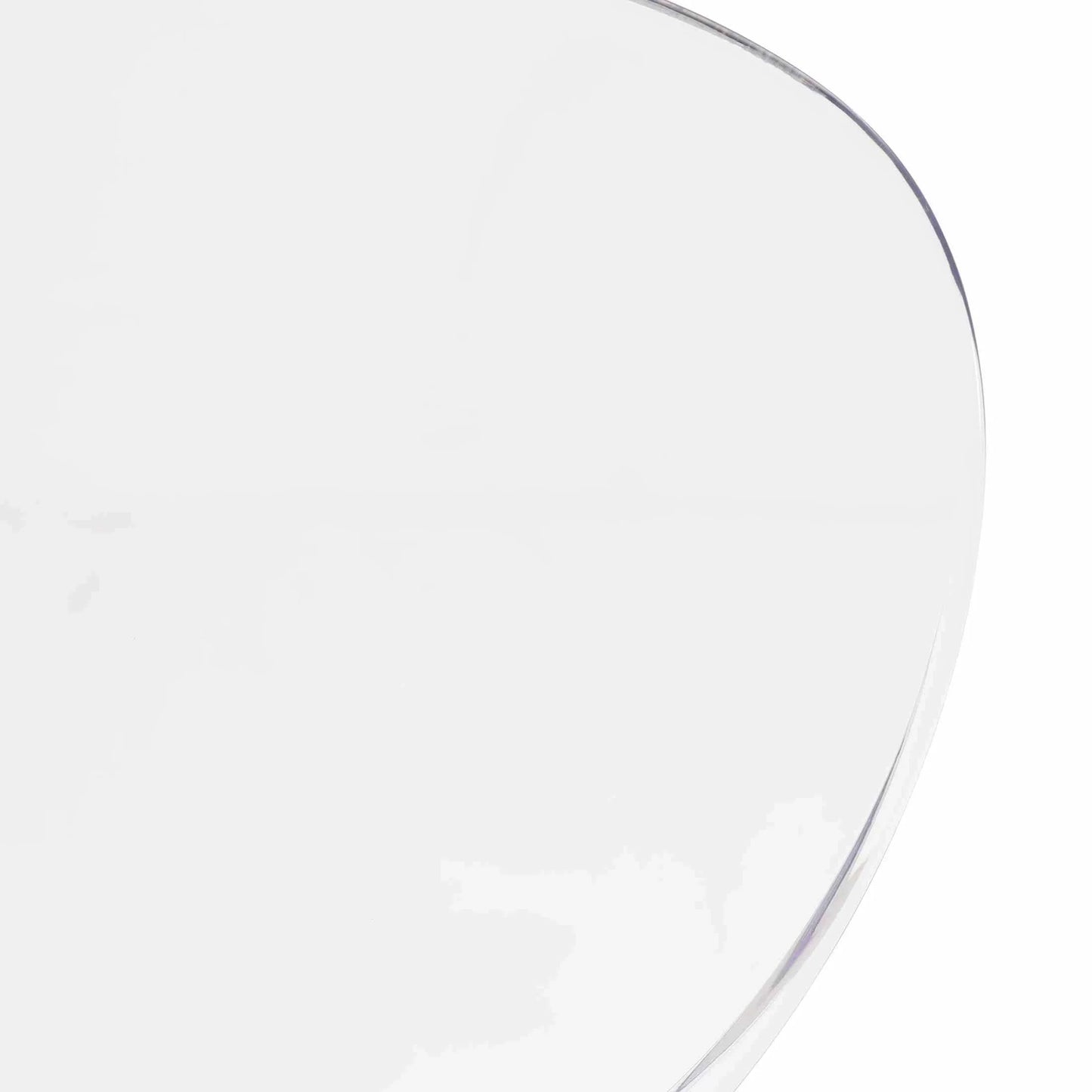 Oyster Modern Transparent Side Chart in White Base - Elax Furniture