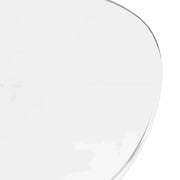 Oyster Modern Transparent Side Chart in White Base - Elax Furniture