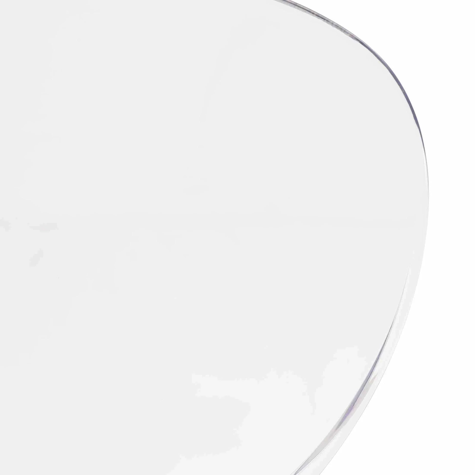 Oyster Modern Transparent Side Chart in White Base - Elax Furniture