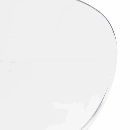 Oyster Modern Transparent Side Chart in White Base - Elax Furniture