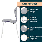 Oyster Modern Transparent Side Chart in White Base - Elax Furniture