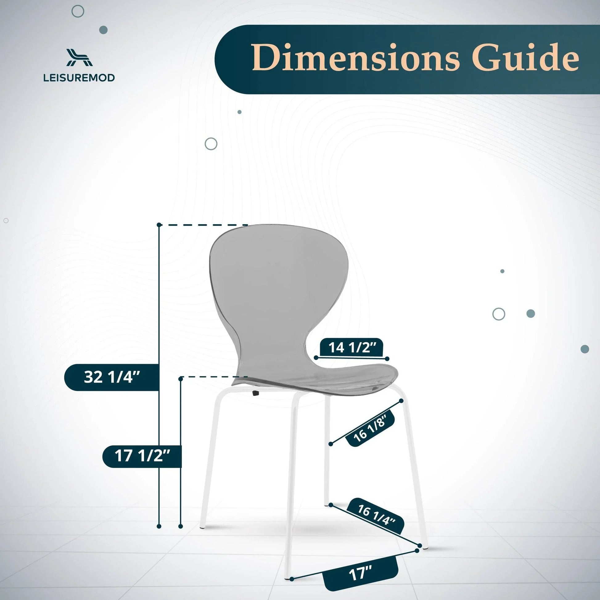Oyster Modern Transparent Side Chart in White Base - Elax Furniture