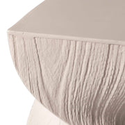 Onyx Square Side Table in Fiberstone Assembled Accent End Table Cream Side Table LeisureMod