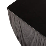 Onyx Square Side Table in Fiberstone Assembled Accent End Table Black Side Table LeisureMod