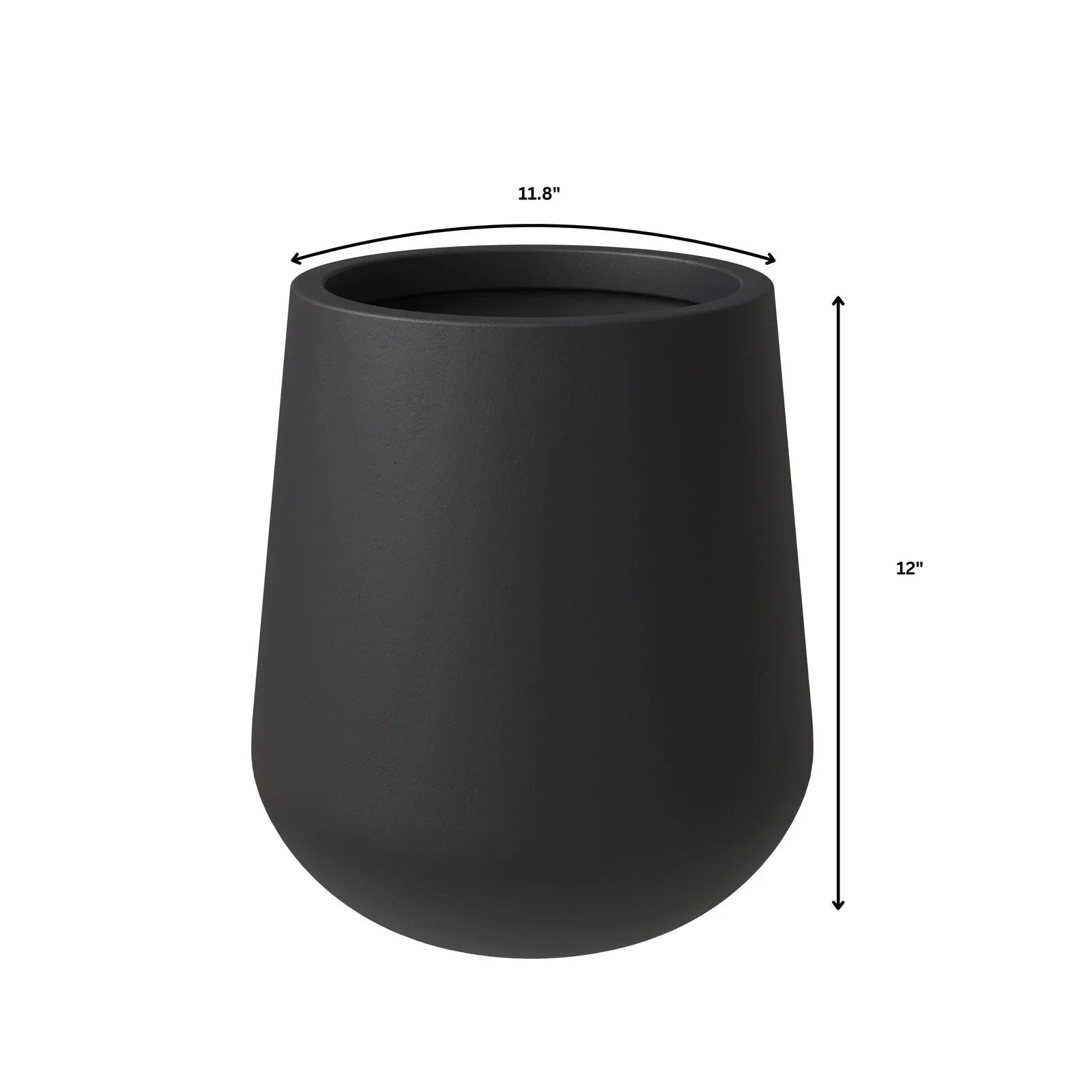 Orchid Modern Tapered Round Planter Pot in Fiberstone and Clay Weather Resistant Design - Elax Furniture