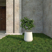 Orchid Modern Tapered Round Planter Pot in Fiberstone and Clay Weather Resistant Design - Elax Furniture