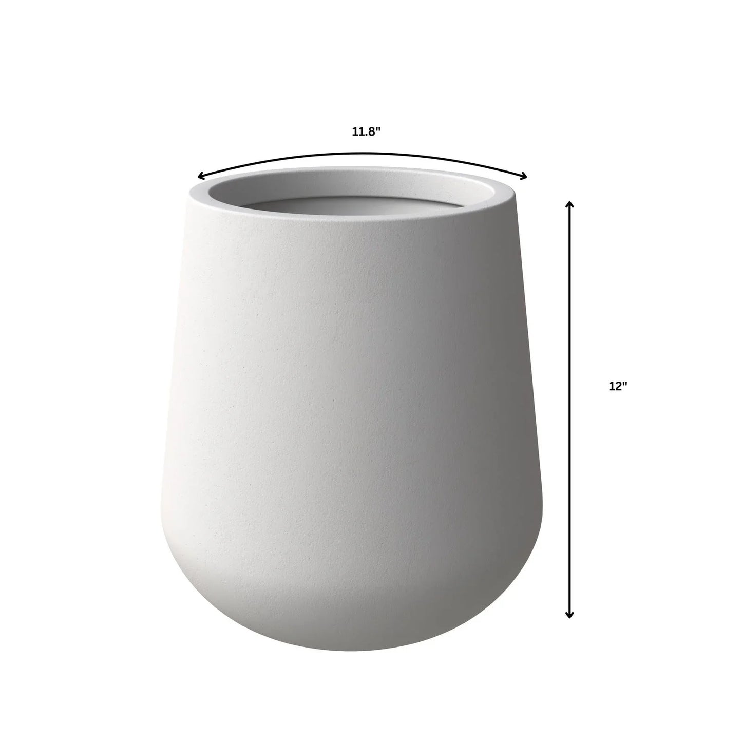 Orchid Modern Tapered Round Planter Pot in Fiberstone and Clay Weather Resistant Design - Elax Furniture