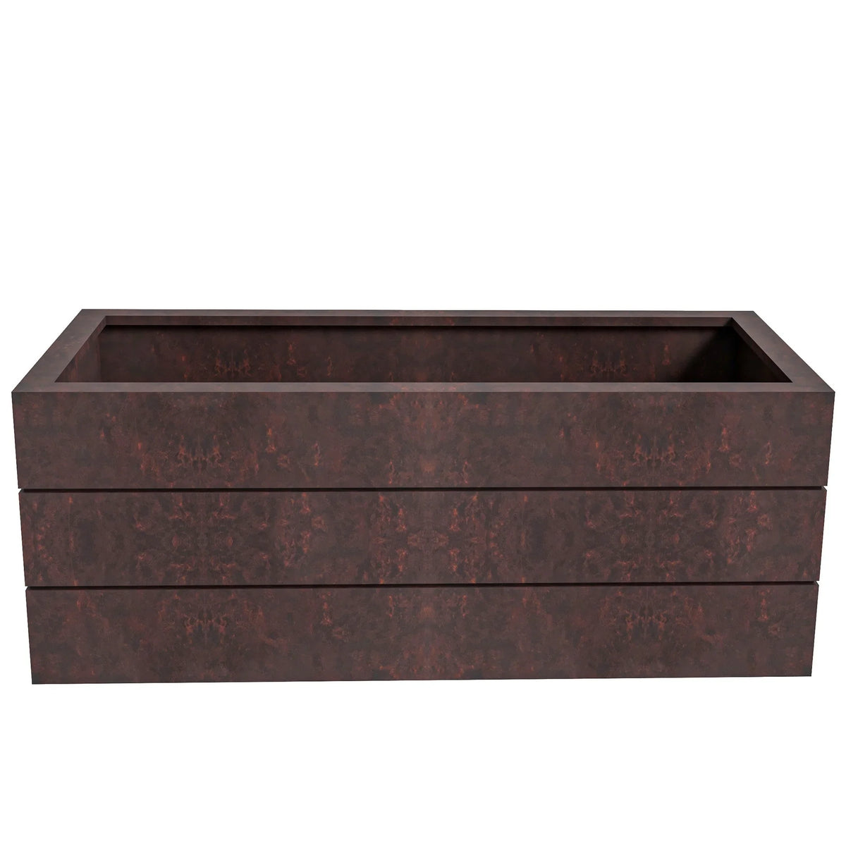 Oasis Rectangular Fiberstone and Clay Planter for Indoor and Outdoor with Drainage Holes - Elax Furniture