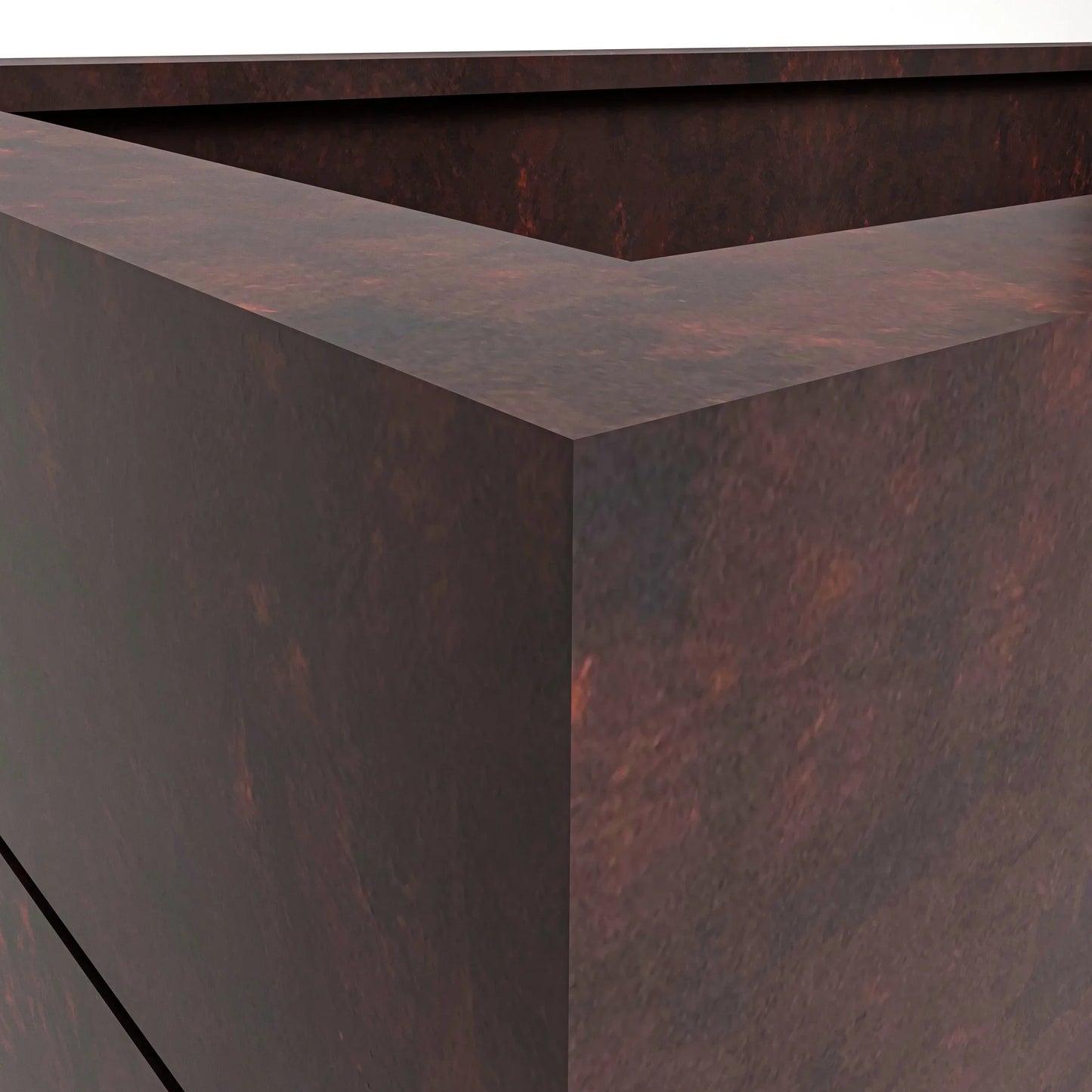 Oasis Rectangular Fiberstone and Clay Planter for Indoor and Outdoor with Drainage Holes - Elax Furniture