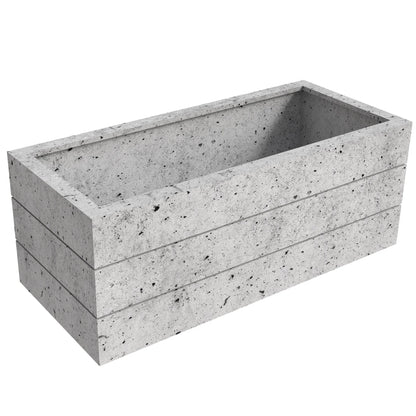 Oasis Rectangular Fiberstone and Clay Planter for Indoor and Outdoor with Drainage Holes - Elax Furniture