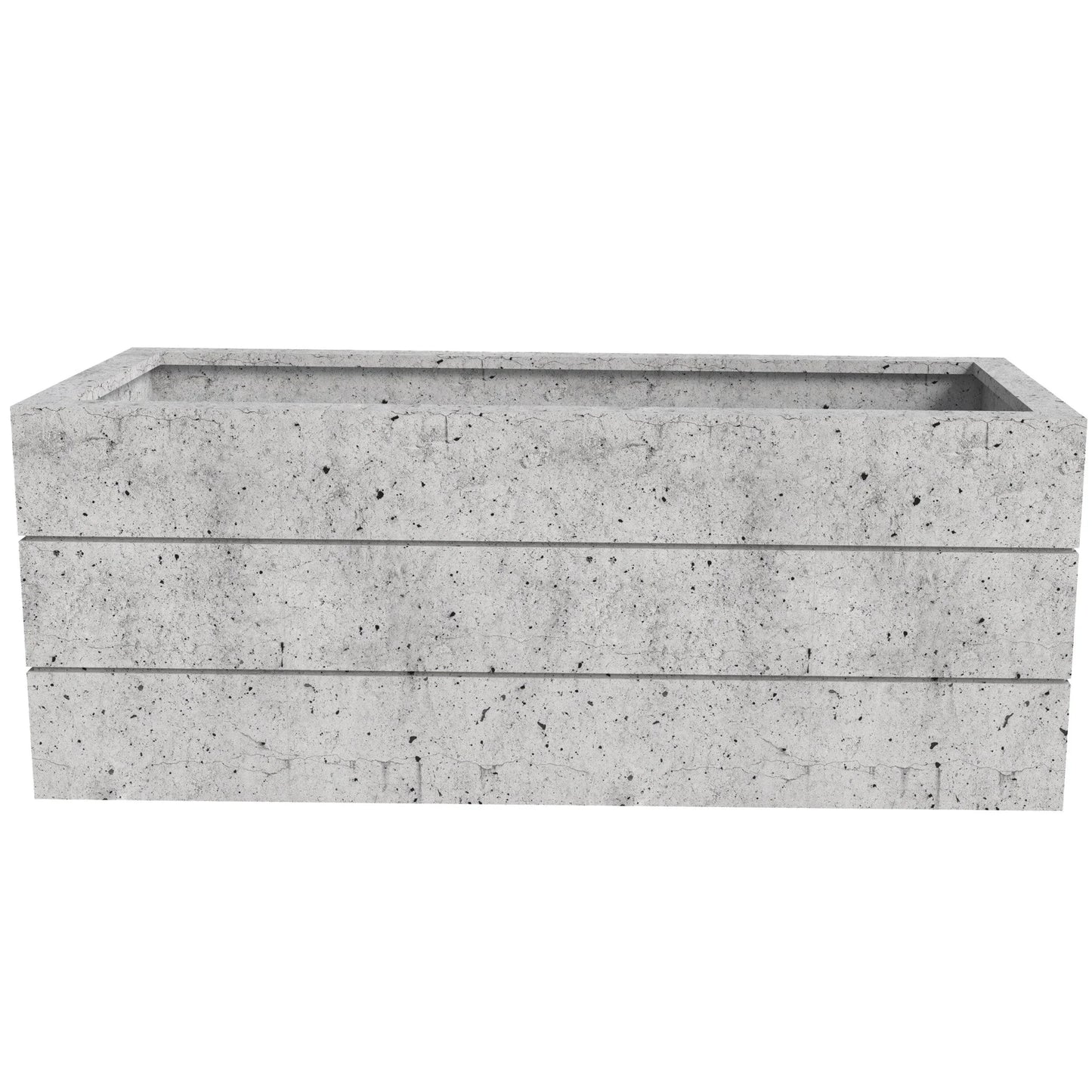 Oasis Rectangular Fiberstone and Clay Planter for Indoor and Outdoor with Drainage Holes - Elax Furniture