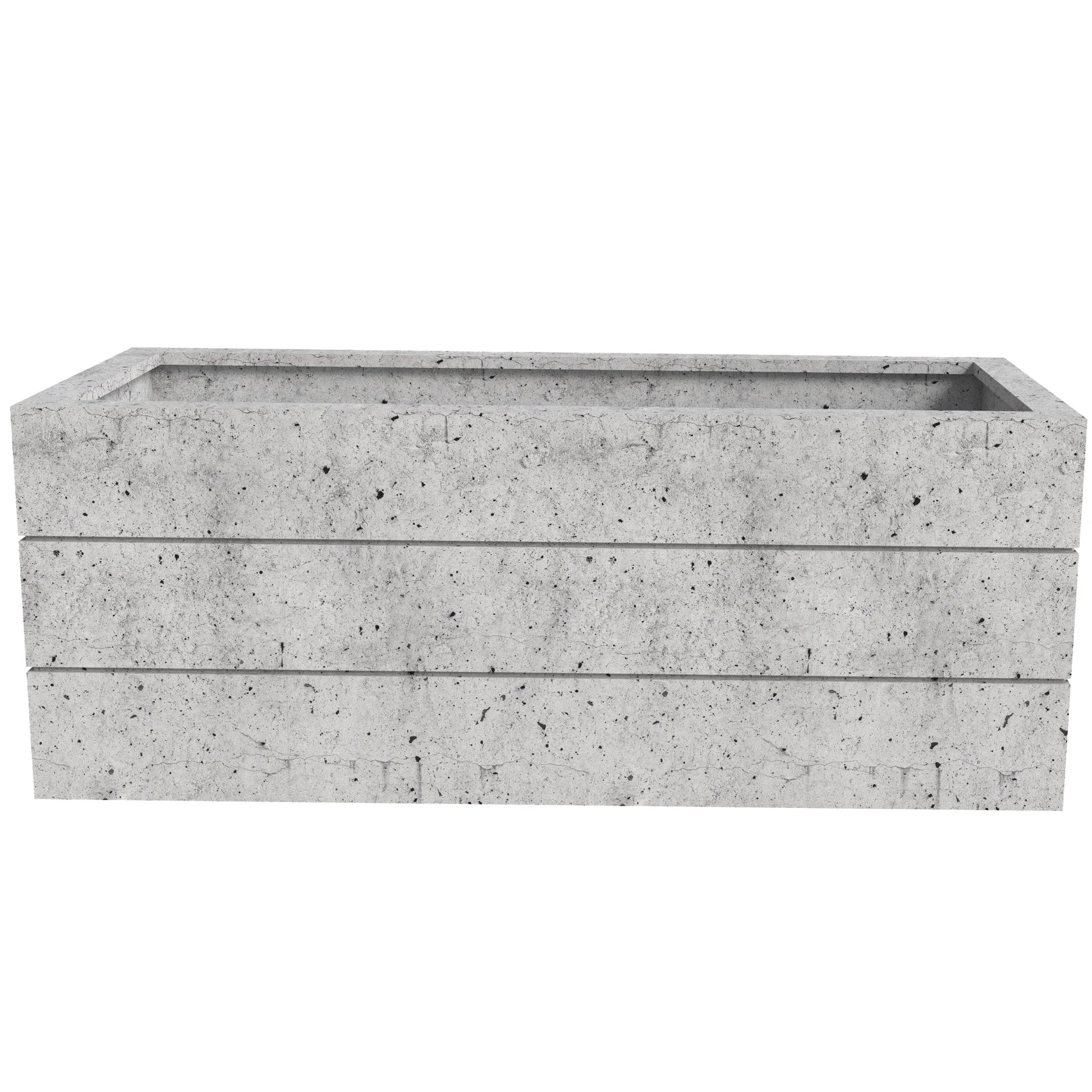 Oasis Rectangular Fiberstone and Clay Planter for Indoor and Outdoor with Drainage Holes - Elax Furniture