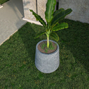 Orchid Modern Tapered Round Planter Pot in Fiberstone and Clay Weather Resistant Design - Elax Furniture