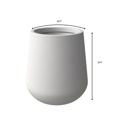 Orchid Modern Tapered Round Planter Pot in Fiberstone and Clay Weather Resistant Design - Elax Furniture