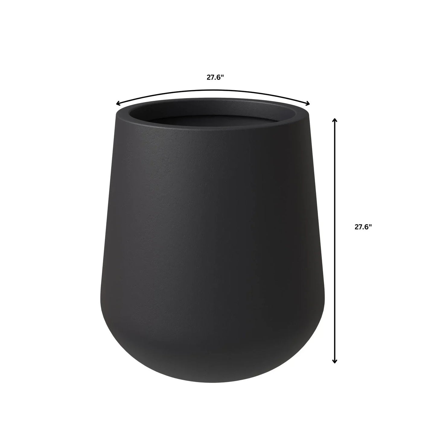 Orchid Modern Tapered Round Planter Pot in Fiberstone and Clay Weather Resistant Design - Elax Furniture