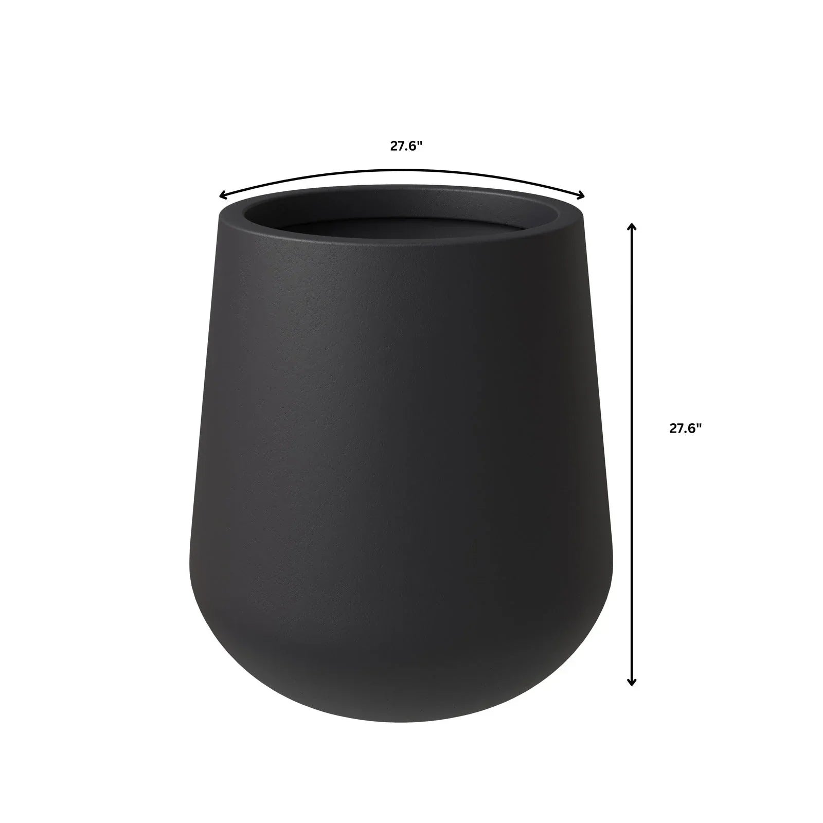 Orchid Modern Tapered Round Planter Pot in Fiberstone and Clay Weather Resistant Design - Elax Furniture