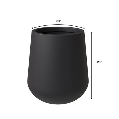 Orchid Modern Tapered Round Planter Pot in Fiberstone and Clay Weather Resistant Design - Elax Furniture