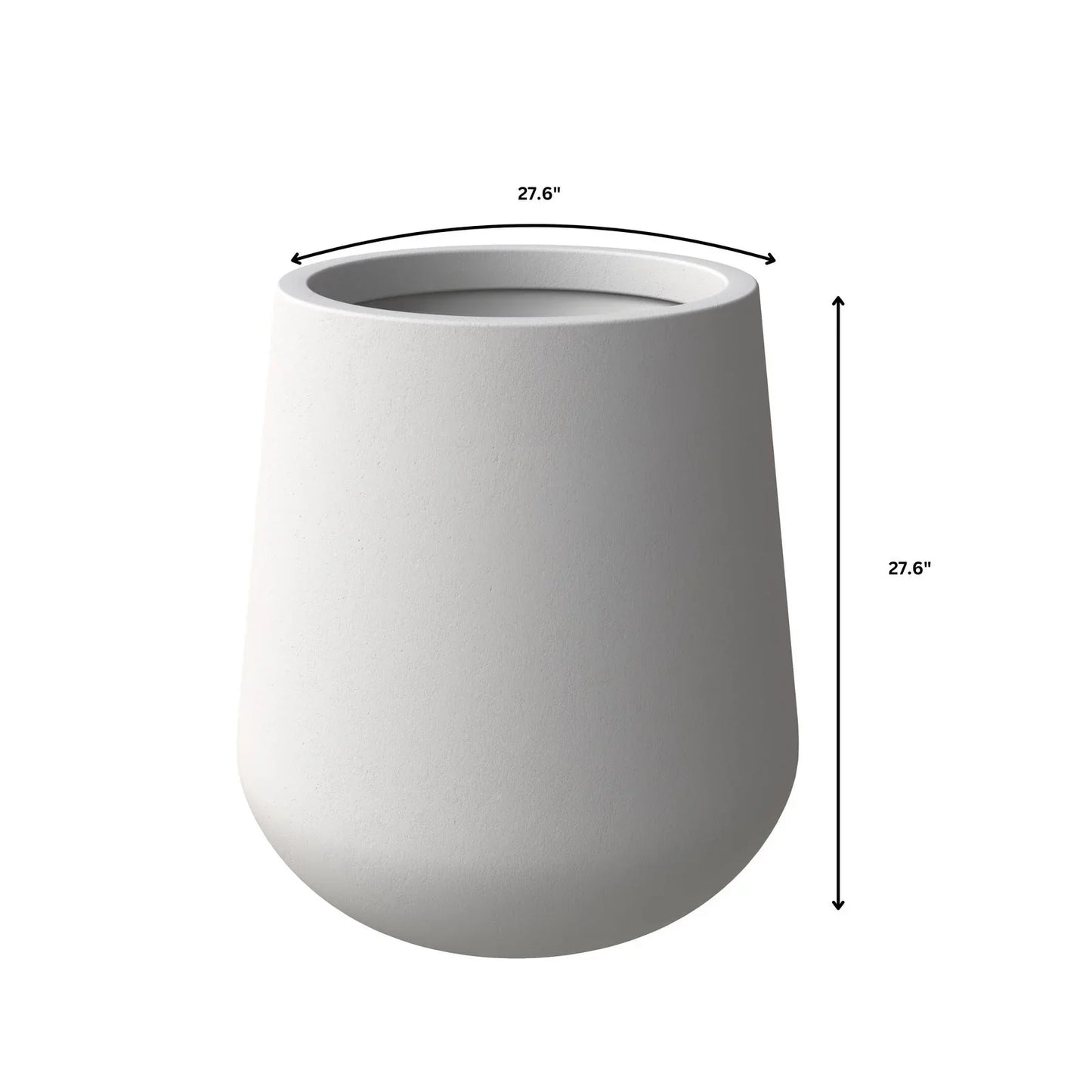 Orchid Modern Tapered Round Planter Pot in Fiberstone and Clay Weather Resistant Design - Elax Furniture