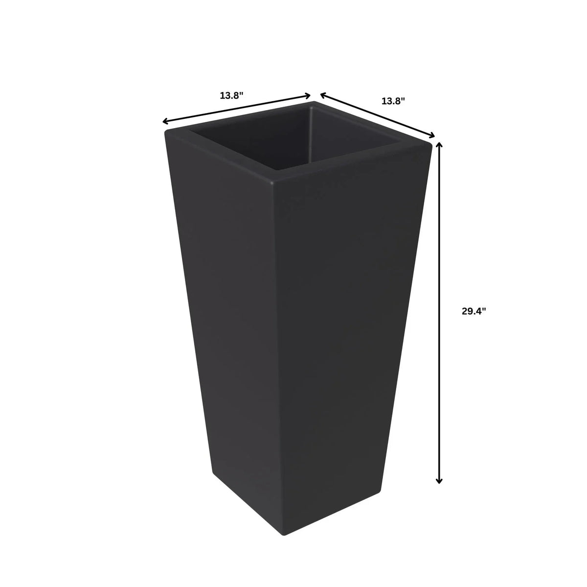 Orna Fiberstone and MgO Clay Weather-Resistant Tapered Square Planter for Home and Garden - Elax Furniture