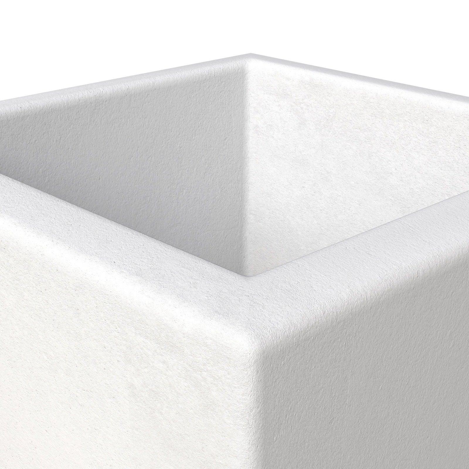 Orna Fiberstone and MgO Clay Weather-Resistant Tapered Square Planter for Home and Garden - Elax Furniture
