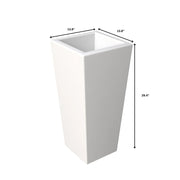Orna Fiberstone and MgO Clay Weather-Resistant Tapered Square Planter for Home and Garden - Elax Furniture