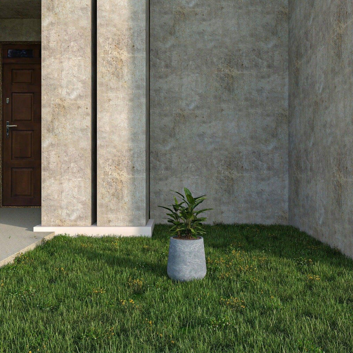 Orchid Modern Tapered Round Planter Pot in Fiberstone and Clay Weather Resistant Design - Elax Furniture