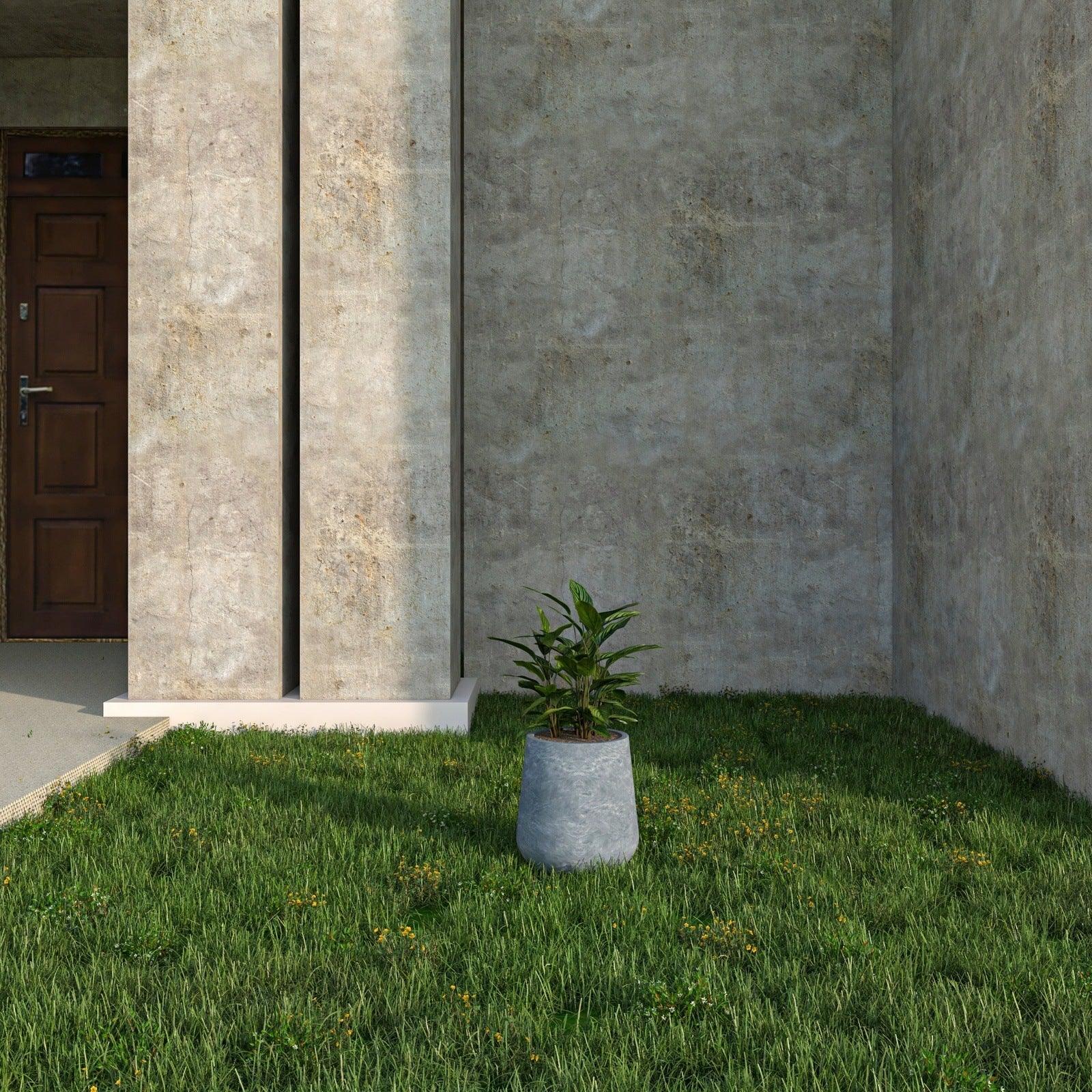 Orchid Modern Tapered Round Planter Pot in Fiberstone and Clay Weather Resistant Design - Elax Furniture