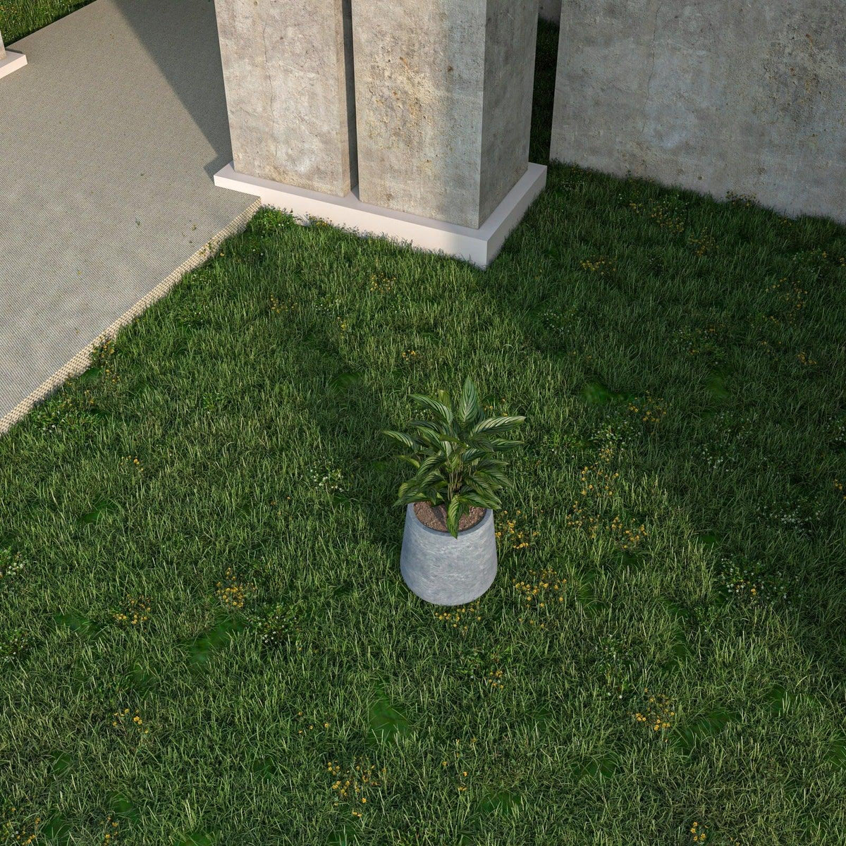 Orchid Modern Tapered Round Planter Pot in Fiberstone and Clay Weather Resistant Design - Elax Furniture