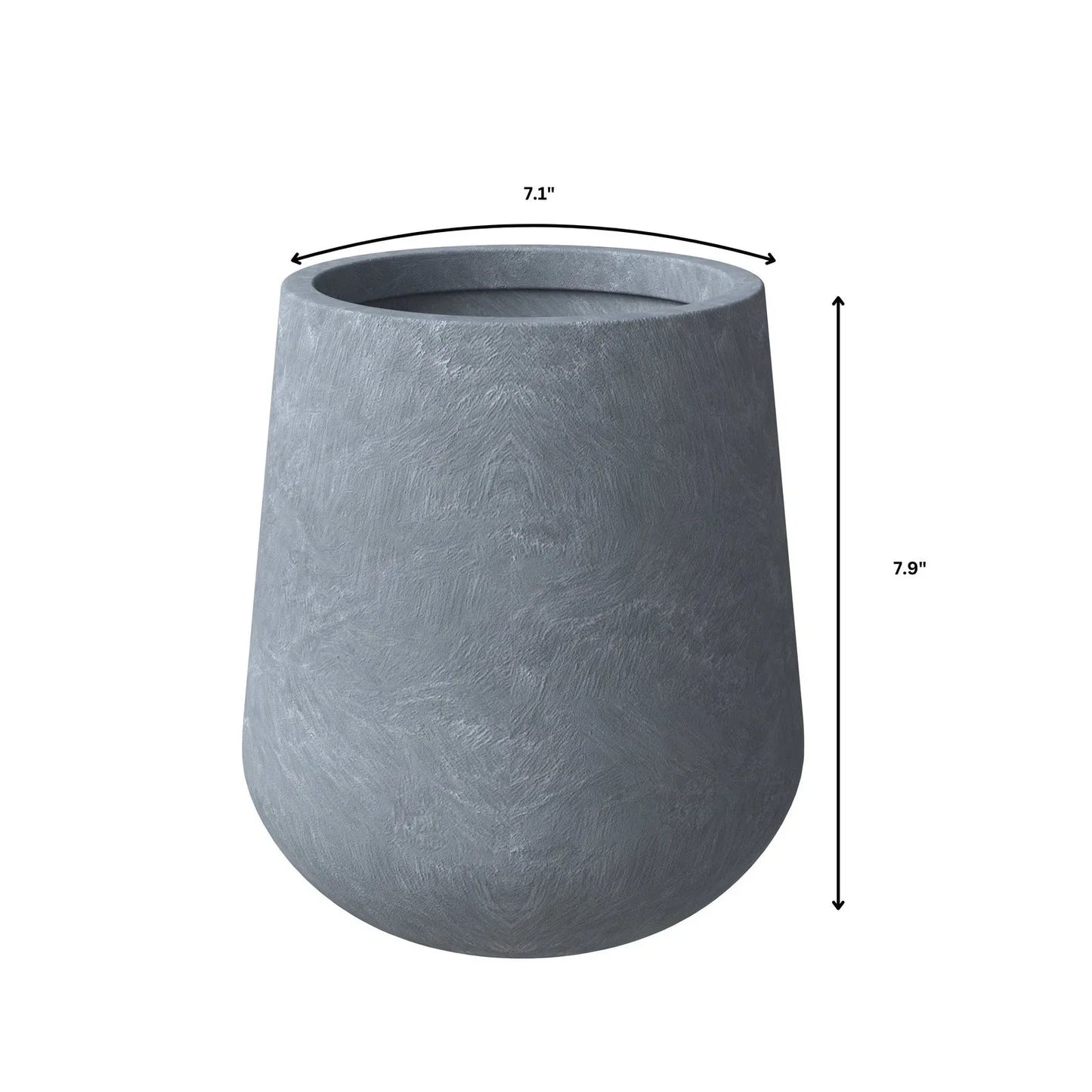 Orchid Modern Tapered Round Planter Pot in Fiberstone and Clay Weather Resistant Design - Elax Furniture