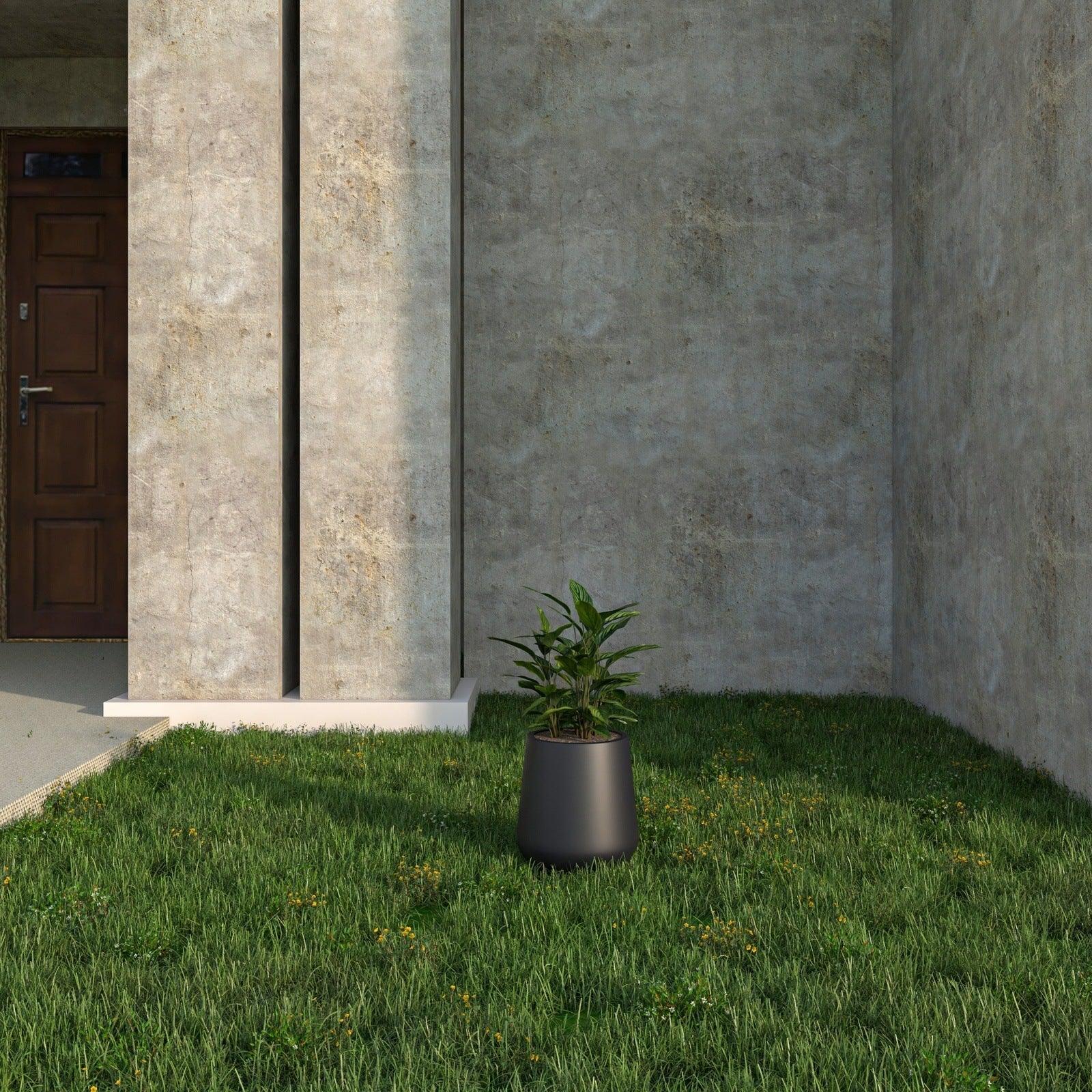 Orchid Modern Tapered Round Planter Pot in Fiberstone and Clay Weather Resistant Design - Elax Furniture