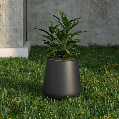 Orchid Modern Tapered Round Planter Pot in Fiberstone and Clay Weather Resistant Design - Elax Furniture