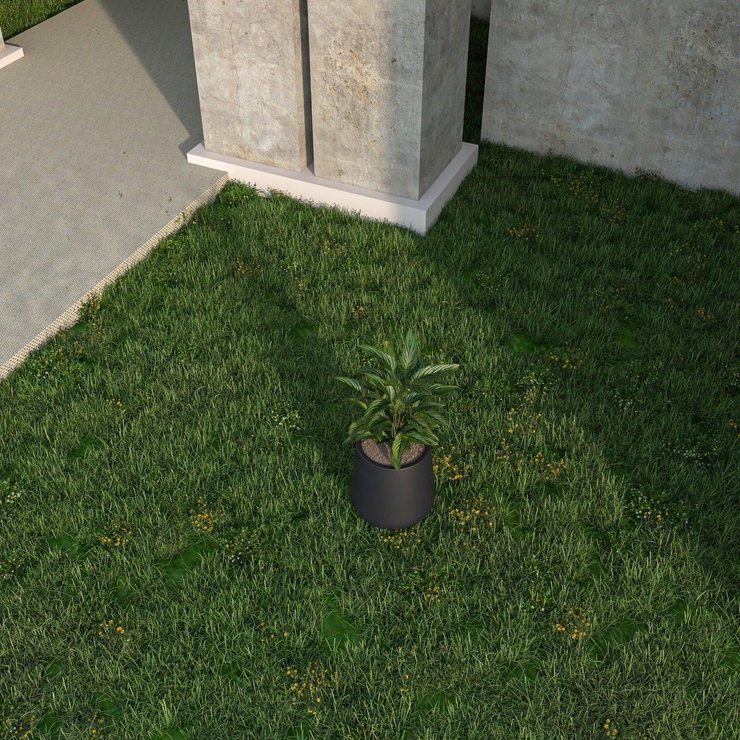 Orchid Modern Tapered Round Planter Pot in Fiberstone and Clay Weather Resistant Design - Elax Furniture