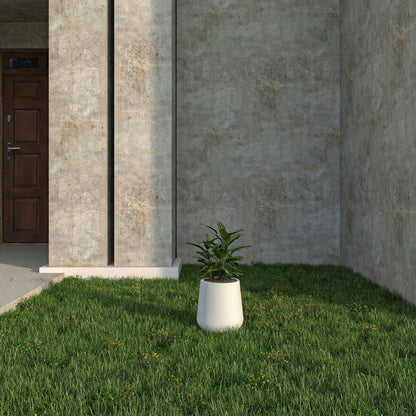 Orchid Modern Tapered Round Planter Pot in Fiberstone and Clay Weather Resistant Design - Elax Furniture