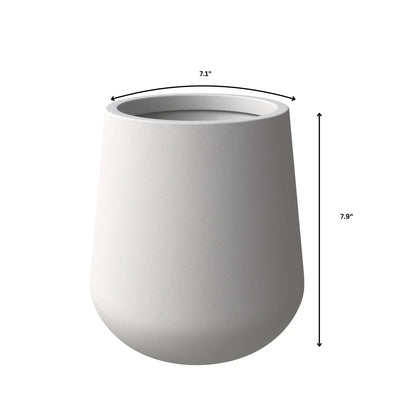 Orchid Modern Tapered Round Planter Pot in Fiberstone and Clay Weather Resistant Design - Elax Furniture