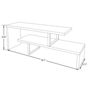 Orford Mid-Century Modern TV Stand with MDF Shelves and Powder Coated Iron Legs for Living Room - Elax Furniture