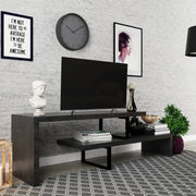 Orford Mid-Century Modern TV Stand with MDF Shelves and Powder Coated Iron Legs for Living Room - Elax Furniture