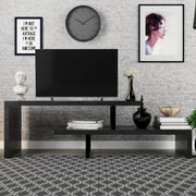 Orford Mid-Century Modern TV Stand with MDF Shelves and Powder Coated Iron Legs for Living Room - Elax Furniture