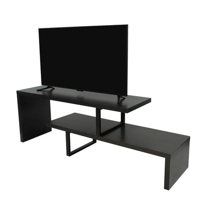 Orford Mid-Century Modern TV Stand with MDF Shelves and Powder Coated Iron Legs for Living Room - Elax Furniture