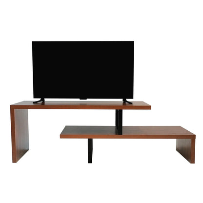 Orford Mid-Century Modern TV Stand with MDF Shelves and Powder Coated Iron Legs for Living Room - Elax Furniture