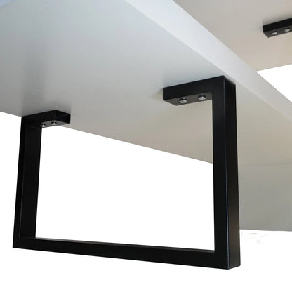 Orford Mid-Century Modern TV Stand with MDF Shelves and Powder Coated Iron Legs for Living Room - Elax Furniture