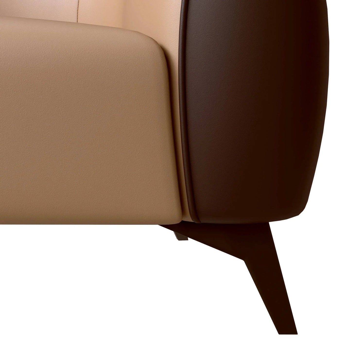 Opula Single-Seater Leather Sofa Accent Armchair with Stainless Steel Legs - Elax Furniture