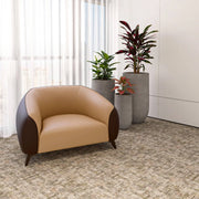 Opula Single-Seater Leather Sofa Accent Armchair with Stainless Steel Legs - Elax Furniture
