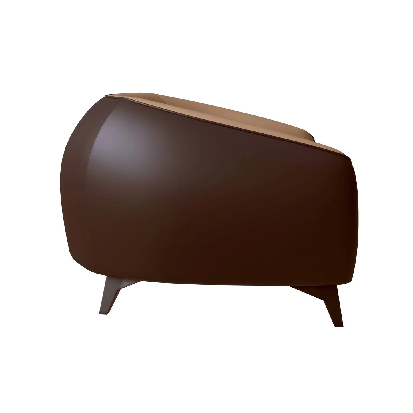 Opula Single-Seater Leather Sofa Accent Armchair with Stainless Steel Legs - Elax Furniture