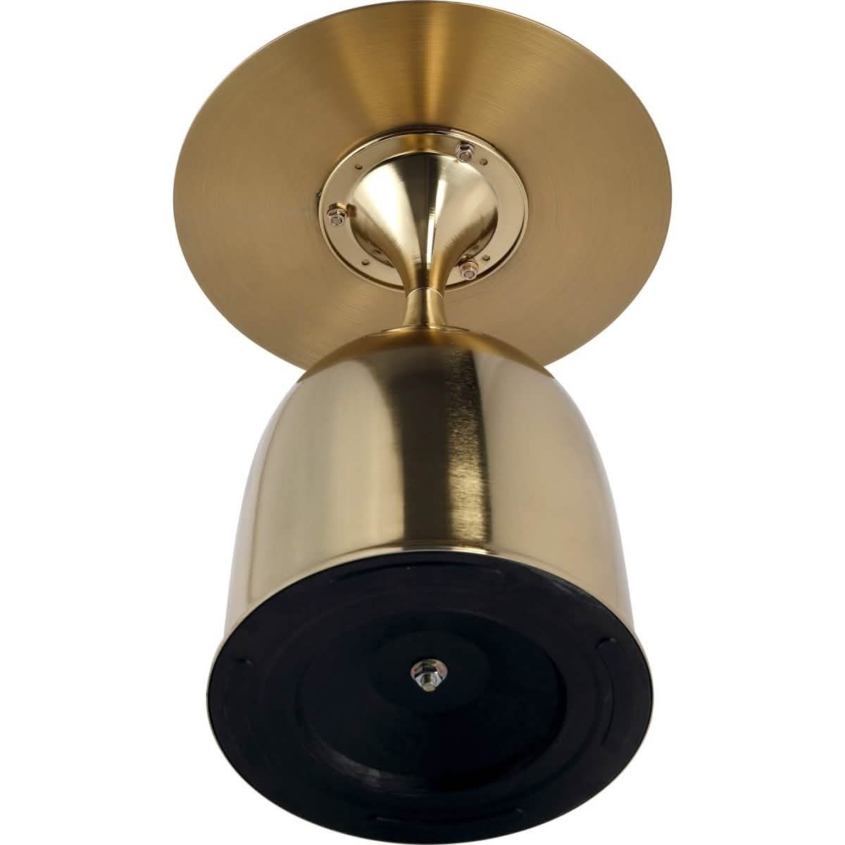Oslo Side Table Round Stainless Steel Top and Pedestal Base Gold Side Table LeisureMod